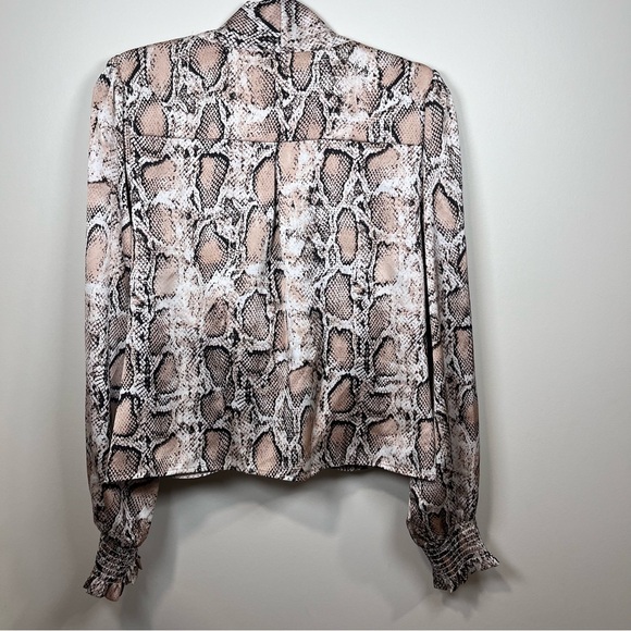 AQUA Snake Print Blouse - Picture 2 of 6